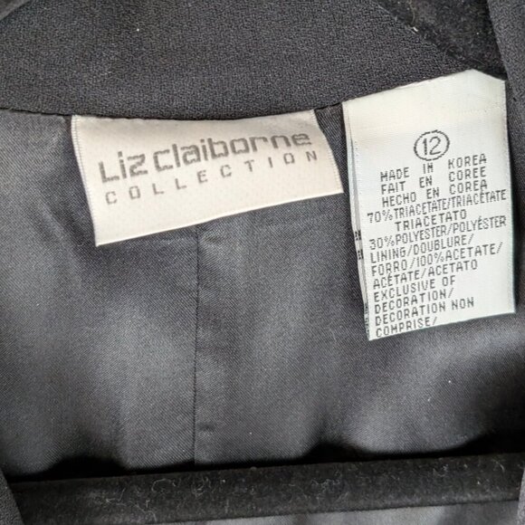 Vintage Liz Claiborne Fitted Black Tuxedo Dress - Picture 6 of 6